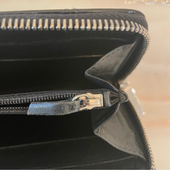 Chanel Quilted Patent Brilliant Zip Around Wallet Black - Picture 5 of 14